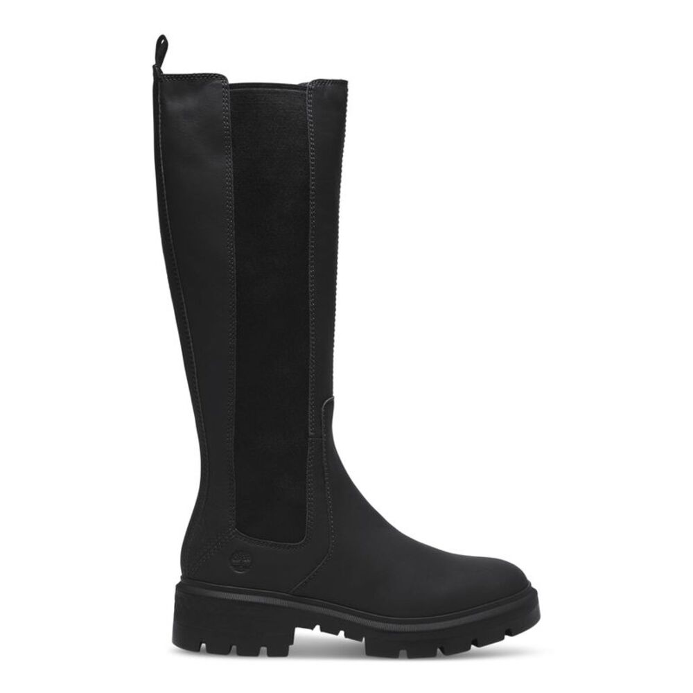 TIMBERLAND Womens Black Riding Boot Cortina Round Toe Block Heel Chelsea 10 M - Picture 2 of 4
